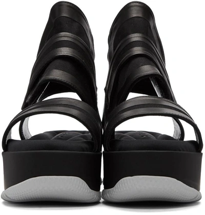 Shop Marni Black Velcro Platform Sandals