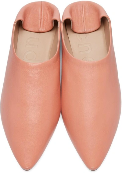 Shop Acne Studios Pink Amina Flats