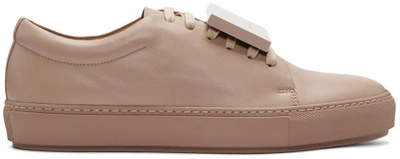 Shop Acne Studios Taupe Adriana Turnup Sneakers