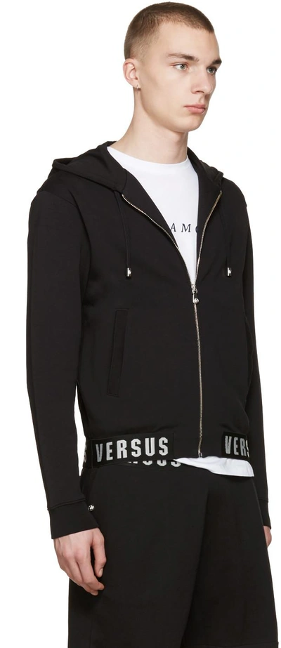 Shop Versus Black Logo Hem Hoodie