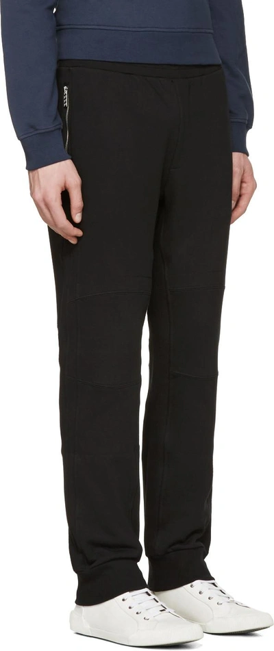 Shop Versace Black Zippered Lounge Trousers