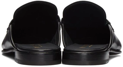 Shop Versace Black Slip-on Medusa Loafers