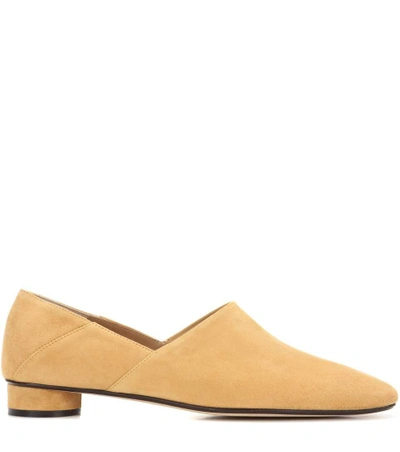 Shop The Row Noelle Suede Slippers In Beige