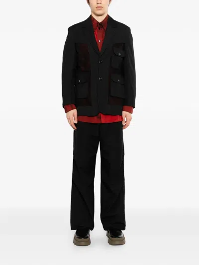 Andersson Bell Pinstripe Patch Pocket Jacket In Black