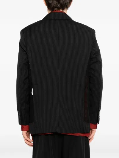 Andersson Bell Pinstripe Patch Pocket Jacket In Black
