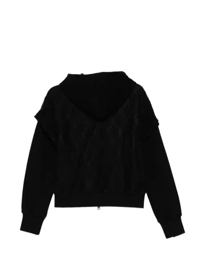 Andersson Bell Patterned Hooded Jacket In Black