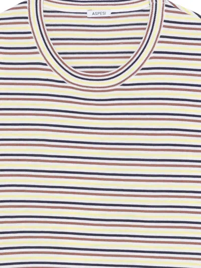 Aspesi Striped T-shirt In Neutral