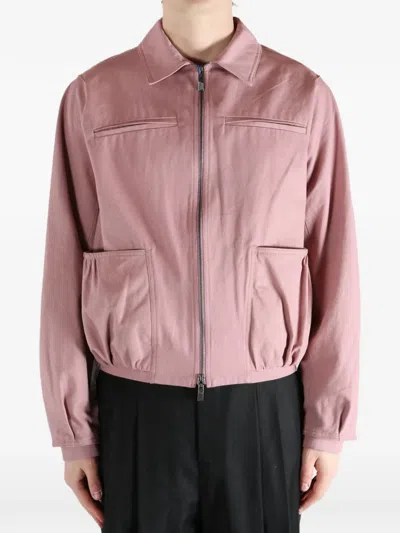 Ader Error Zip Pocket Jacket In Pink