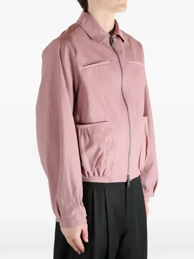 Ader Error Zip Pocket Jacket In Pink