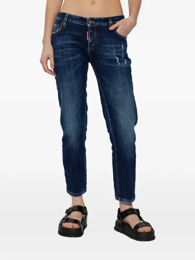 Dsquared2 Distressed Trousers In Blue