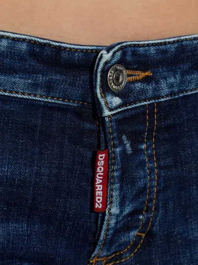 Dsquared2 Distressed Trousers In Blue