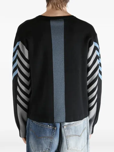 Kiko Kostadinov Chevron-pattern Sweatshirt In Multi