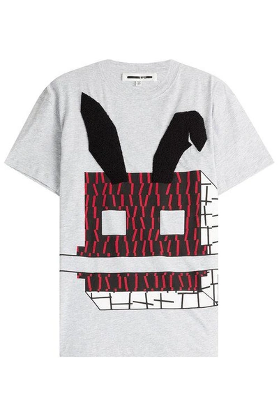 Mcq By Alexander Mcqueen Printed Cotton T-shirt In Grey