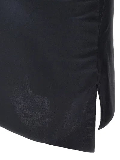 Coperni Fitted Mini Dress With Faux-flower Detailing In Black