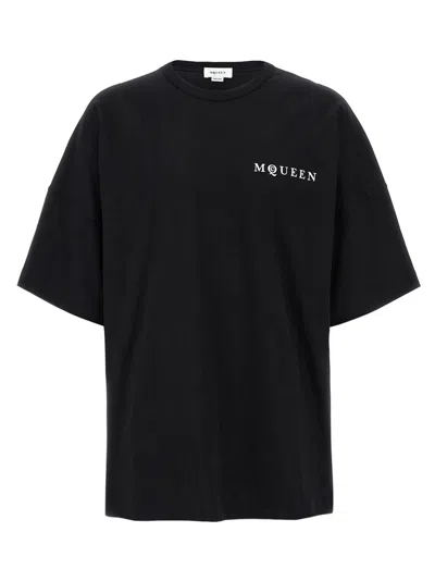 Alexander Mcqueen Exploded Logo Over Fit T Shirt In Animal Print