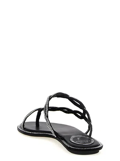 René Caovilla Rene Caovilla Black Flat Braid Sandal 10