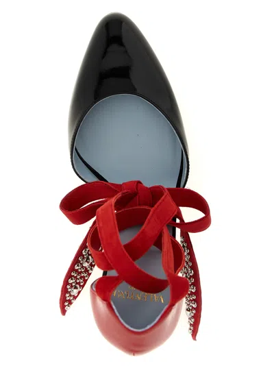 Valentino Lace-up Patent Bicolor Pumps 8.5cm Heel In Multi