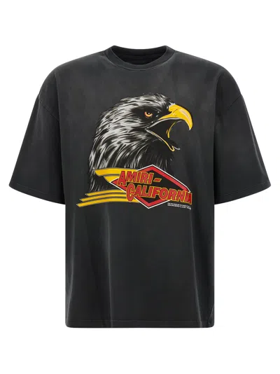 Amiri Eagle Oversized Crewneck T-shirt In Black