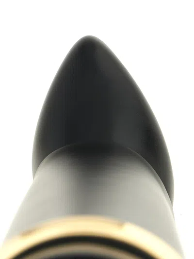 Givenchy Black Sandals With Logo Plaque On The Front And High Wedge Heel In Leather Woman