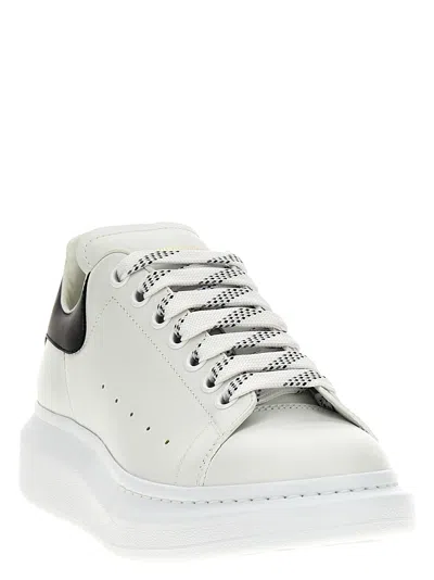 Alexander Mcqueen White And Black Low-top Sneakers With Chunky Sole And Contrasting Heel Tab In Leather Man In Multi