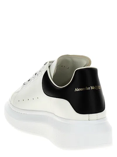 Alexander Mcqueen White And Black Low-top Sneakers With Chunky Sole And Contrasting Heel Tab In Leather Man In Multi