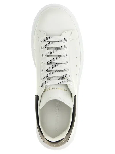 Alexander Mcqueen White And Black Low-top Sneakers With Chunky Sole And Contrasting Heel Tab In Leather Man In Multi