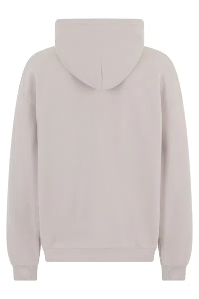 Represent Hooded Script Logo Zip Sweatshirt In Gray