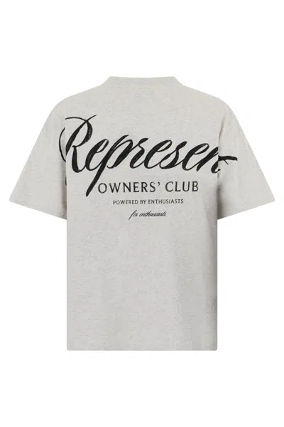 Represent T-shirt Owners Club Script In Gray
