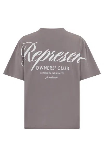 Represent T-shirt Owners Club Script In Gray