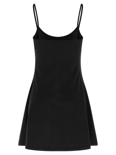 Diesel Mini Dress With Spaghetti Straps And Scoop Neck In Black