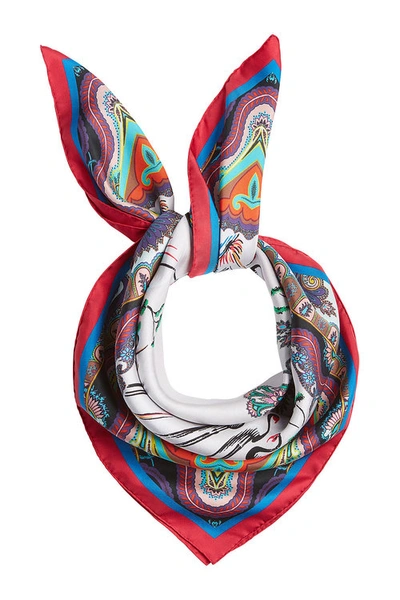 Etro Printed Silk Scarf In Multicolored