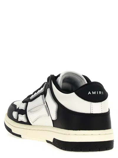 Amiri Skel Bicolor Leather Low-top Sneakers In White