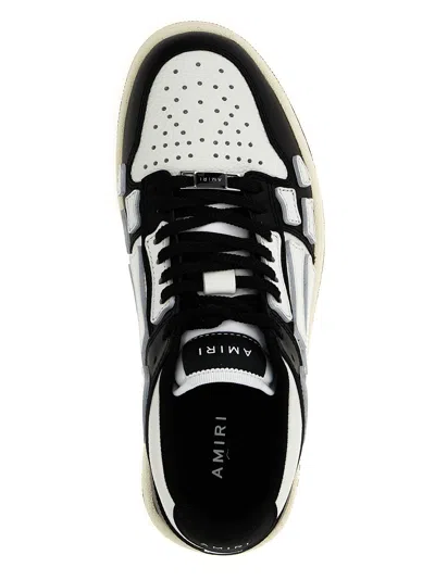 Amiri Skel Bicolor Leather Low-top Sneakers In White