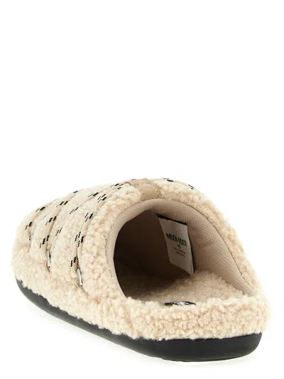 Moon Boot Mb Teddy Slipper Slipper-mule In Beige Shearling In Nude