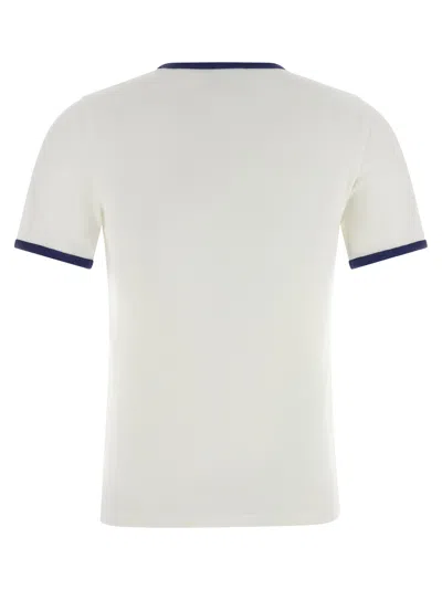 Courrèges Courreges Women Cotton T-shirt With Contrasting Profiles In White