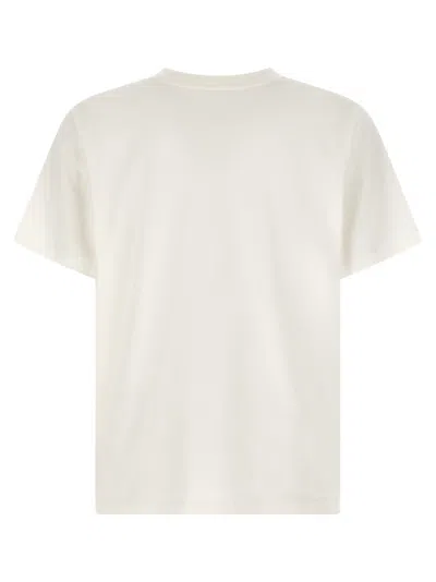 Mm6 Maison Margiela Patch Graphic Crew Neck Short Sleeve T-shirt In White
