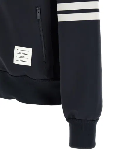 Thom Browne Tech Viscose Bomber Jacket In Blue