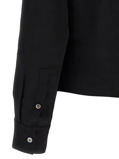 Theory 'pk Label Wrap' Blouse In Black