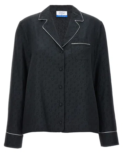 Off-white Off Jacq Pajama Ls Shirt In Black