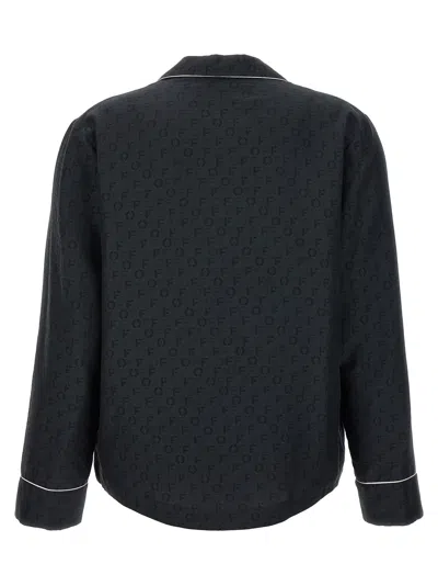 Off-white Off Jacq Pajama Ls Shirt In Black