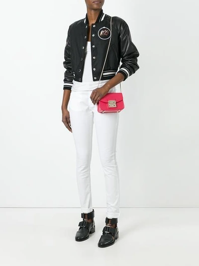 Furla Mini Metropolis Leather Crossbody Bag - Grey In Ruby | ModeSens