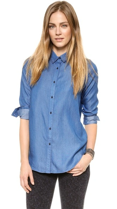 Ayr The Clean Shirt In Wave Wash