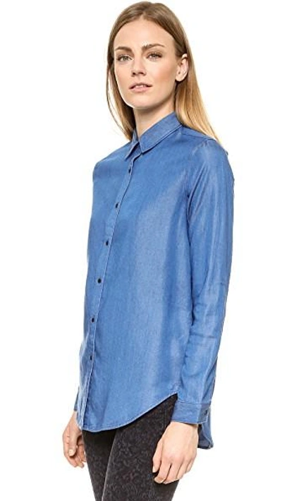 Shop Ayr The Clean Shirt In Wave Wash