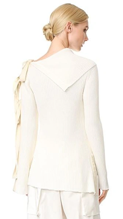 Shop Monse Off The Shoulder Sweater In Ivory