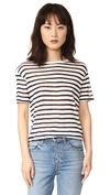 ALEXANDER WANG T STRIPE CROPPED TEE