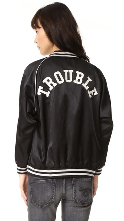 Shop R13 Double Trouble Roadie Jacket In Black With Silver