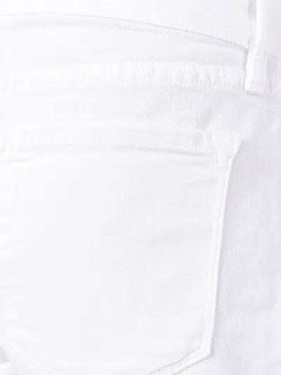 Frame Curled Shorts In White