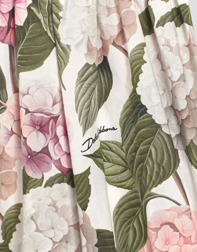 Dolce & Gabbana Hydrangea-print Poplin Romper In Multi