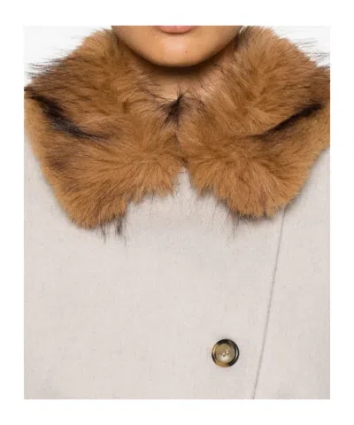 Bash Terry Button-fastening Coat In Neutral