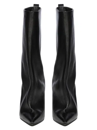 Rick Owens Cantilever Sharp Flared Boots In Black